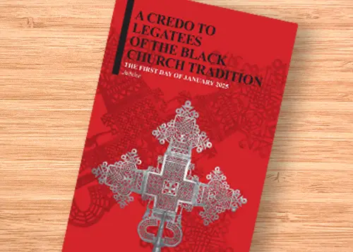Red book cover of 'A Credo to Legates of the Black Church Tradition'